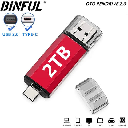 BINFUL 2-in-1 Type-C USB Flash 2TB